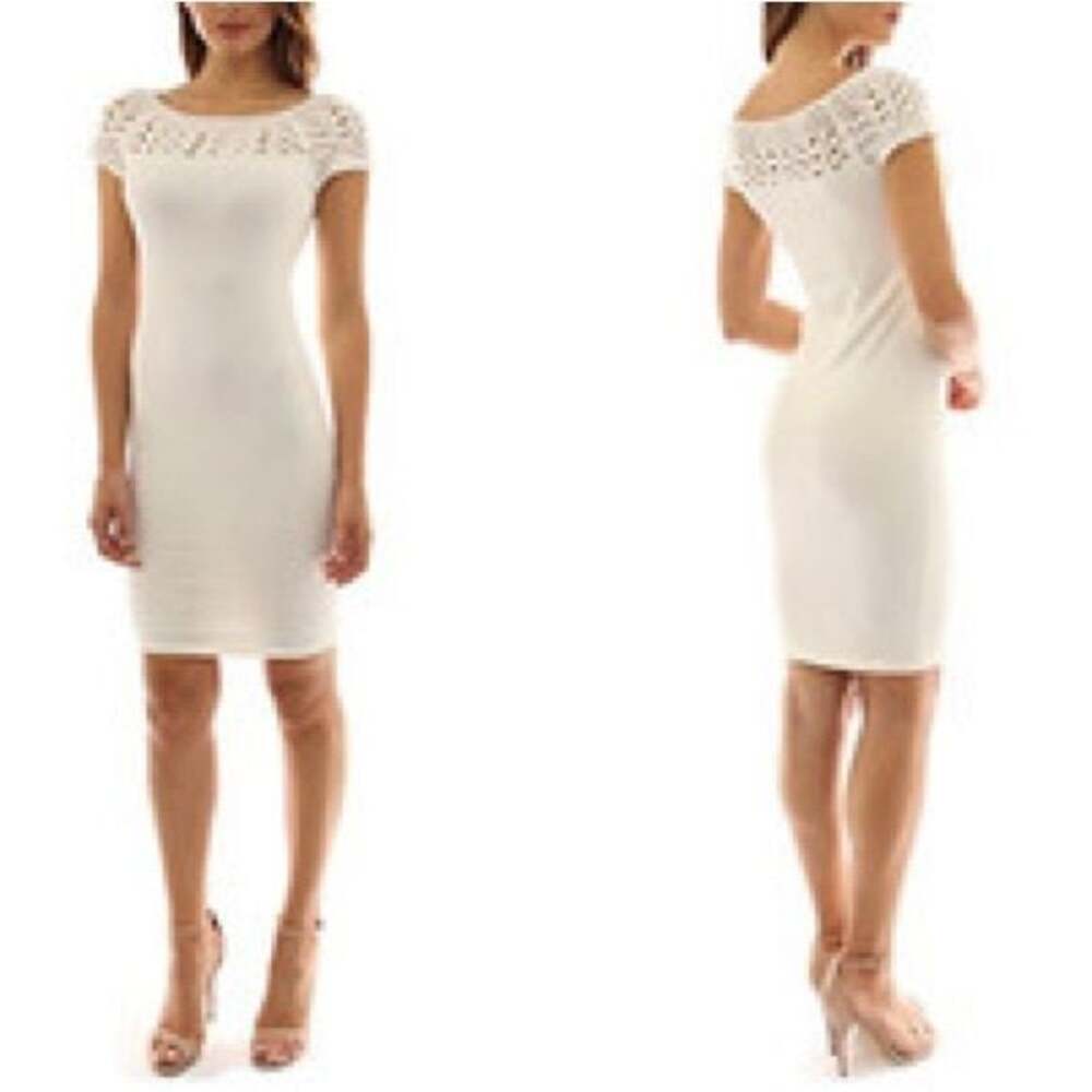 Elegant White Lace Dress- Patty Boutik- NWT